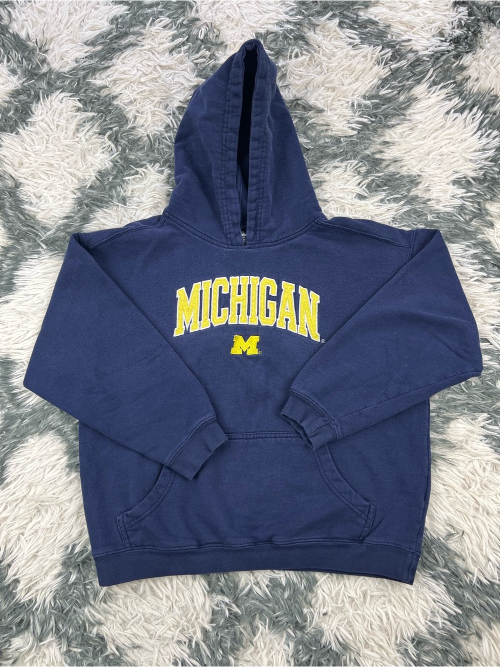 Pro Edge Kids Boys Blue University of Michigan Hoodie Sweatshirt Size 12/14